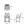 Thumbnail for Braxton Counter Arm Chair
