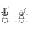 Thumbnail for Vineyard Curveback Adirondack Swivel Bar Chair