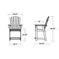 Thumbnail for Nautical Curveback Adirondack Counter Chair