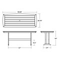 Thumbnail for Nautical Trestle 39" x 97" Bar Table