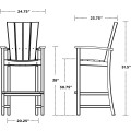 Thumbnail for Quattro Adirondack Bar Chair