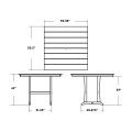 Thumbnail for Farmhouse Trestle 59" Bar Table