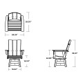 Thumbnail for Modern Curveback Adirondack Swivel Dining Chair