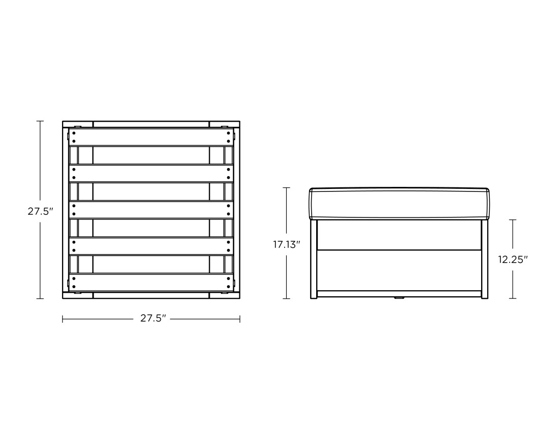 Dimensions for Latitude Lounge Ottoman