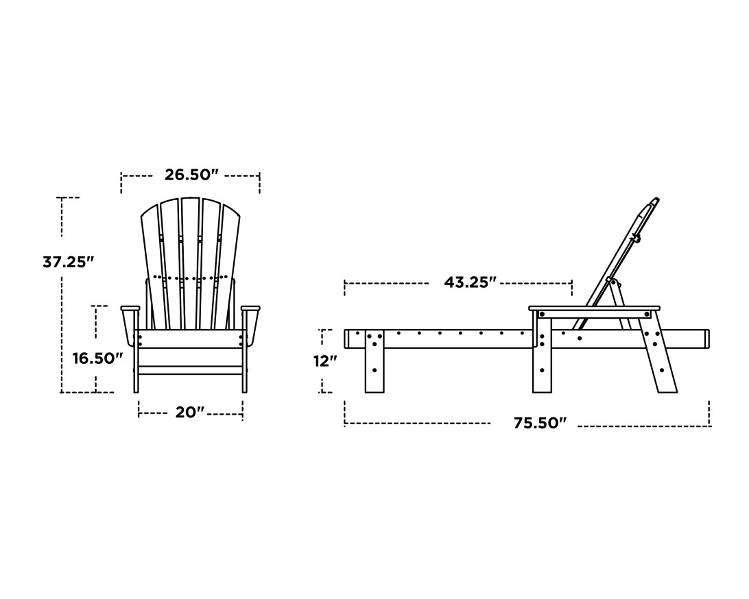 Dimensions for South Beach Chaise