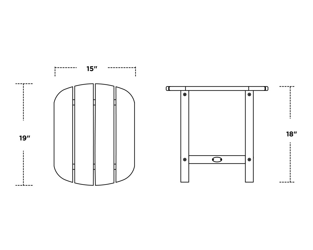 Dimensions for South Beach 18" Side Table