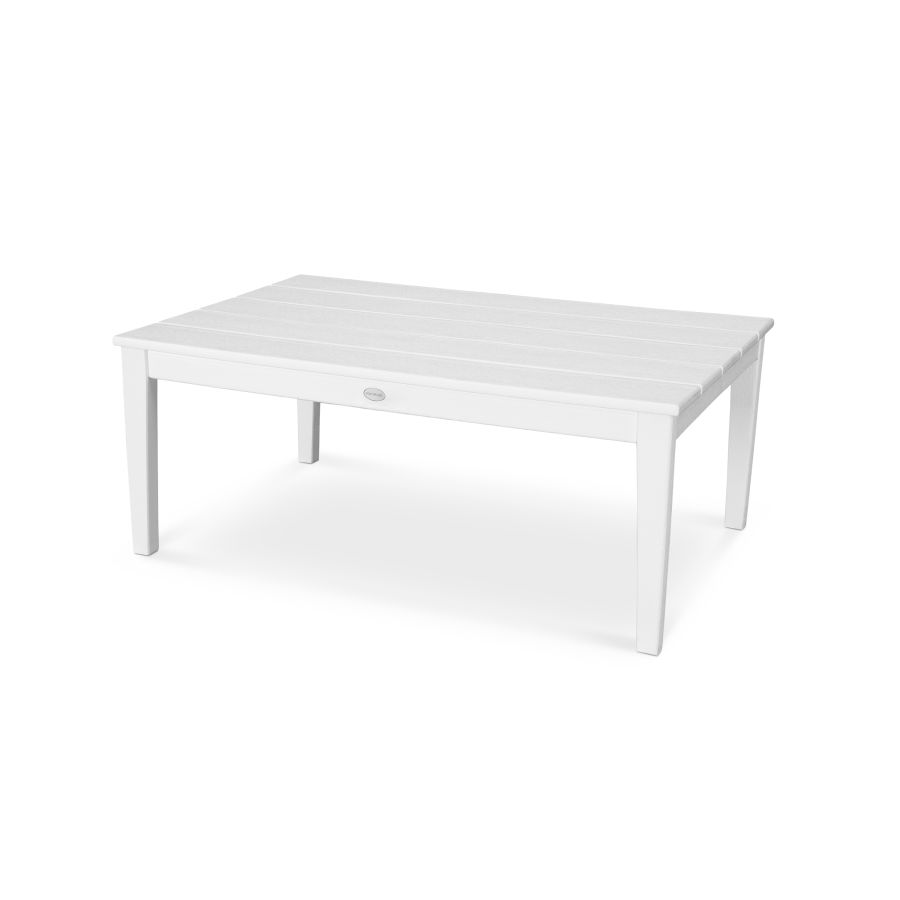 POLYWOOD Newport 28" x 42" Coffee Table in Vintage White