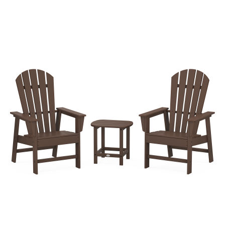 South Beach Casual Chair 3-Piece Set with 18" South Beach Side Table in Mahogany