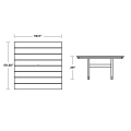Thumbnail for Farmhouse Trestle 59" Dining Table