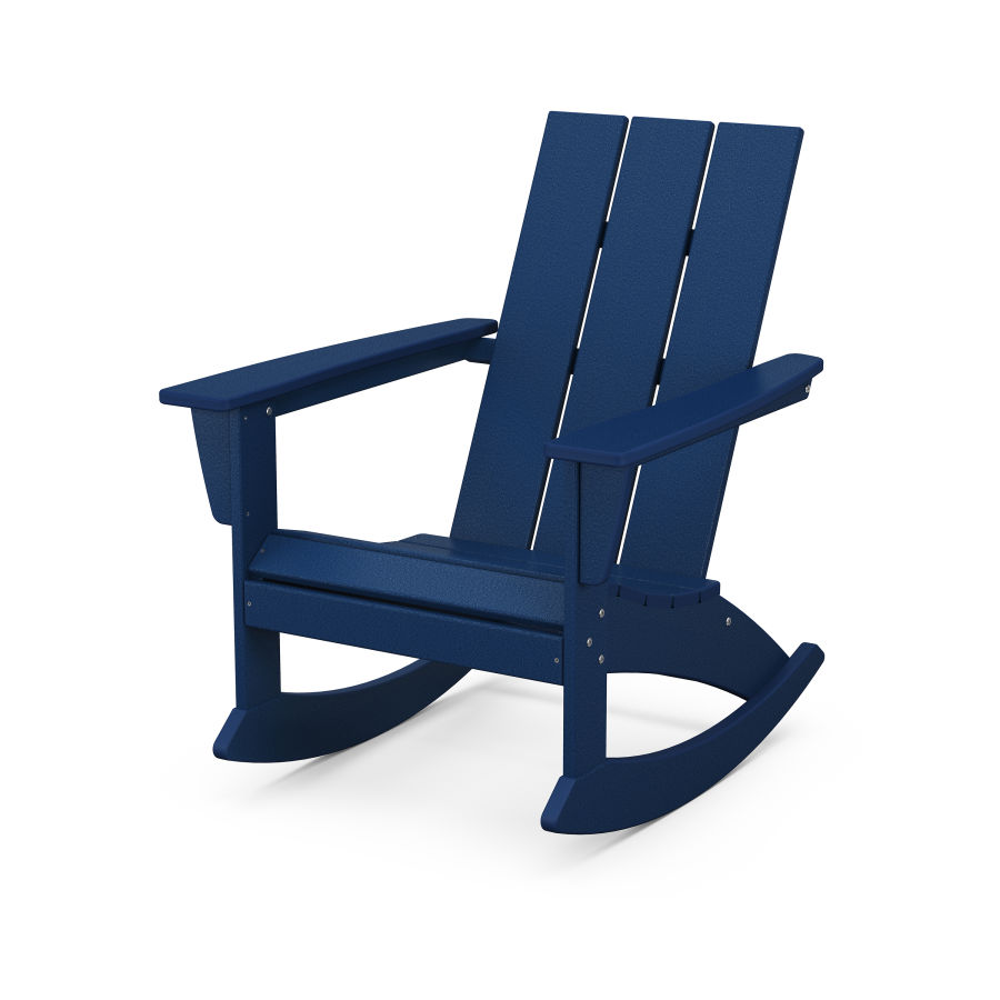 POLYWOOD Modern Adirondack Rocking Chair in Navy