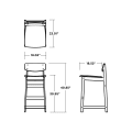 Thumbnail for Modern Studio Urban Lowback Bar Chair