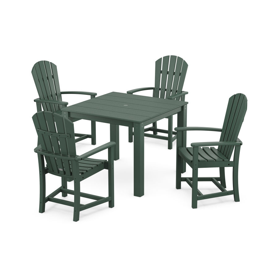 POLYWOOD Palm Coast 5-Piece Parsons Dining Set in Green