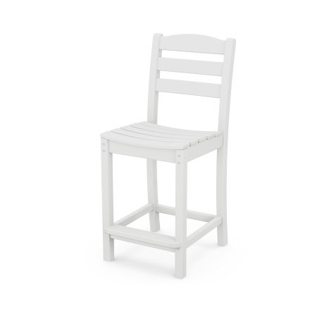 La Casa Café Counter Side Chair in White