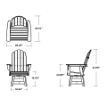 Thumbnail for Vineyard Curveback Adirondack Swivel Dining Chair