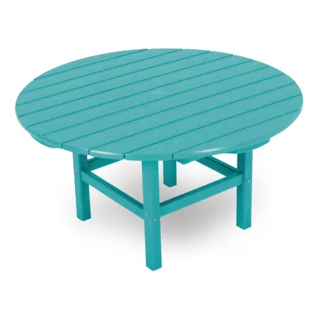 POLYWOOD Round 37" Conversation Table by Ivy Terrace in Aruba