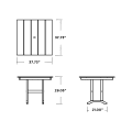 Thumbnail for Farmhouse 37" Dining Table