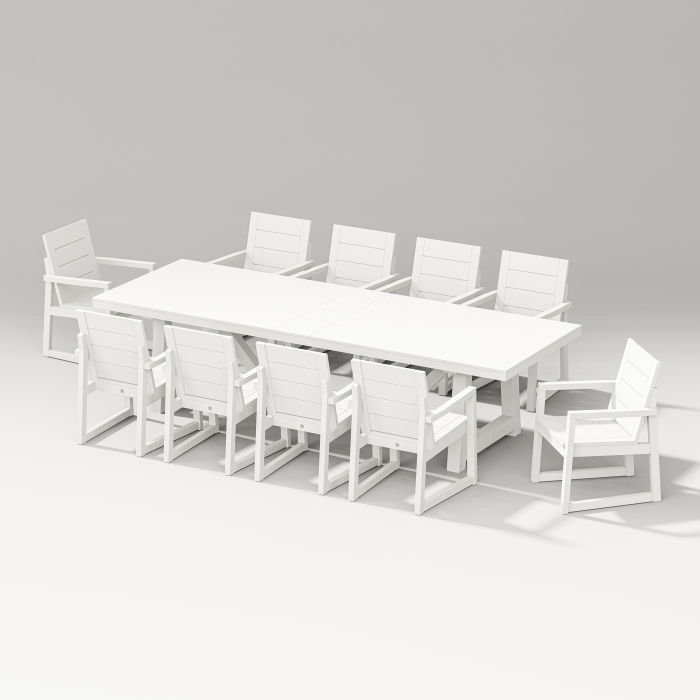 POLYWOOD Elevate 11-Piece A-Frame Table Dining Set