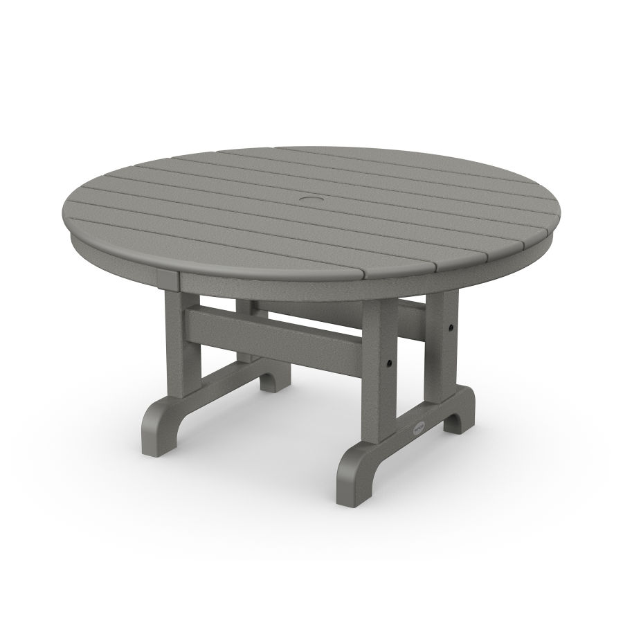 POLYWOOD Round 36" Conversation Table in Slate Grey