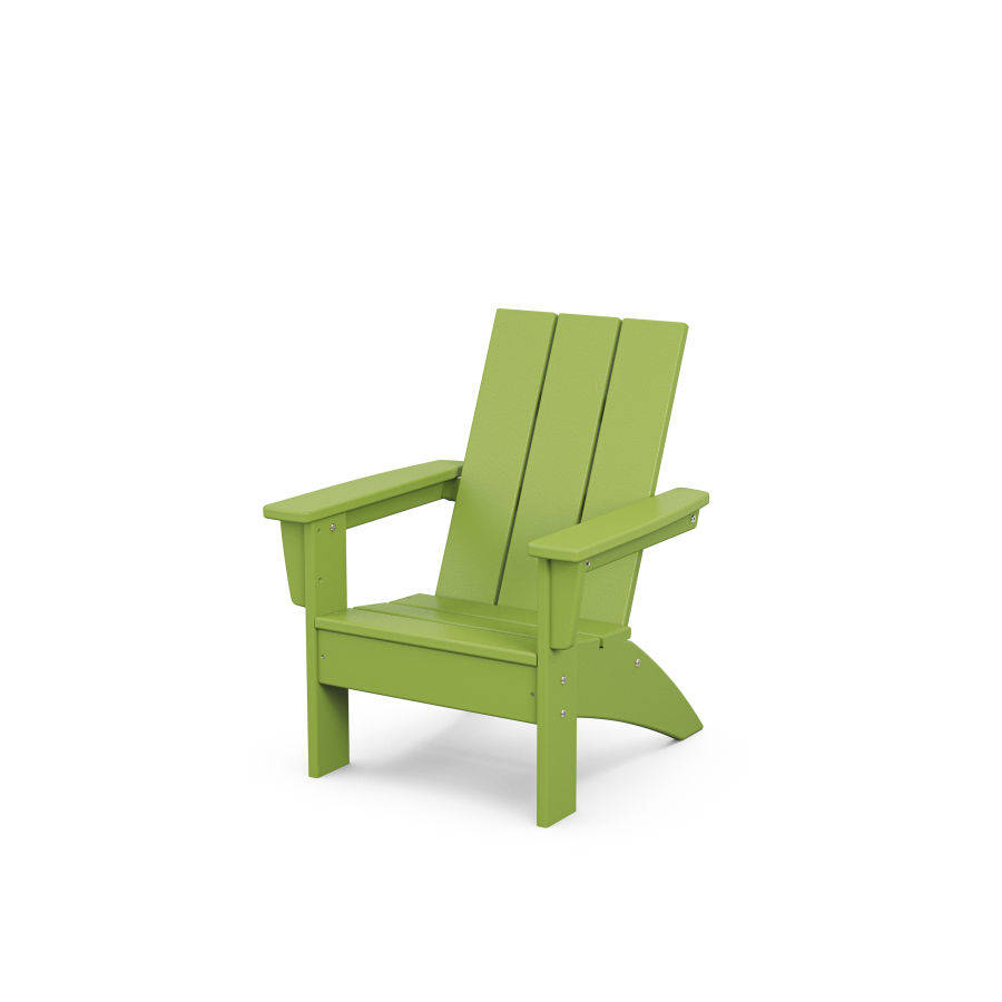 POLYWOOD Kids Modern Adirondack Chair in Lime