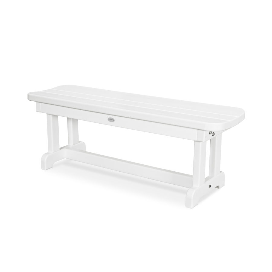 POLYWOOD Park 48" Backless Bench in White