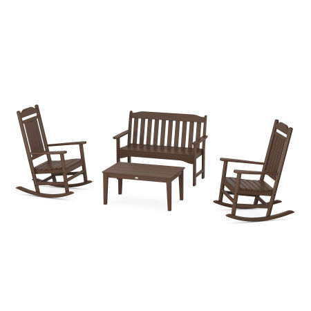 Country Living Legacy Rocking Chair 4-Piece Porch Set  in Mahogany
