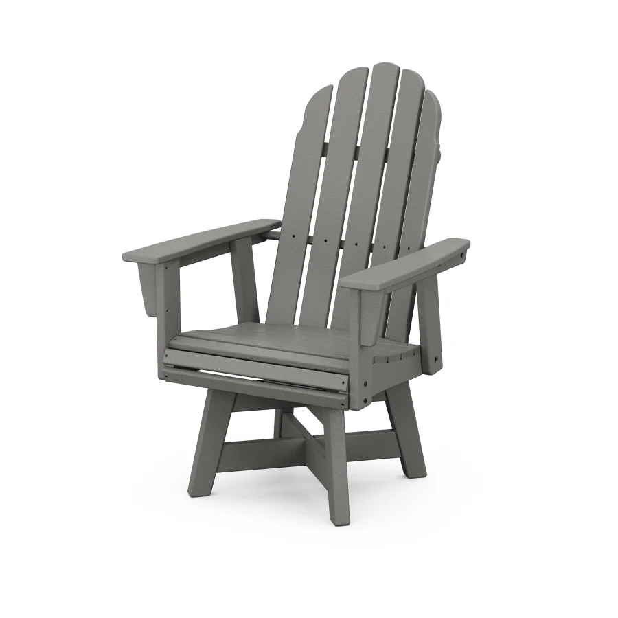 POLYWOOD Vineyard Curveback Adirondack Swivel Dining Chair