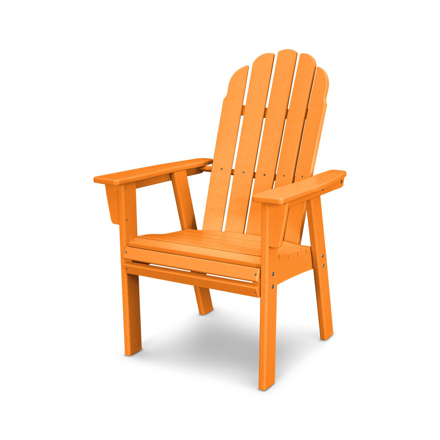 POLYWOOD Vineyard Adirondack Dining Chair in Tangerine