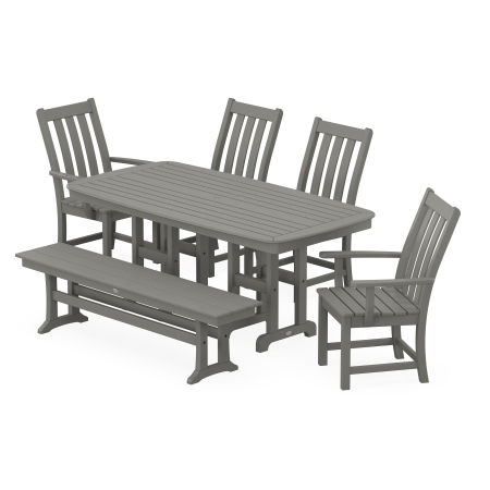 Vineyard 6-Piece Dining Set with Bench