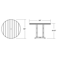 Thumbnail for 60" Round Farmhouse Bar Table