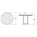 Thumbnail for 60" Round Farmhouse Bar Table