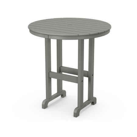 36" Round Farmhouse Counter Table in Slate Grey