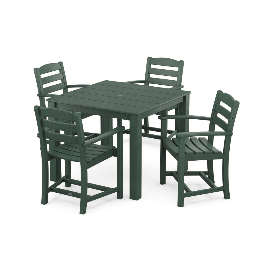 POLYWOOD La Casa Cafe' 5-Piece Parsons Dining Set in Green