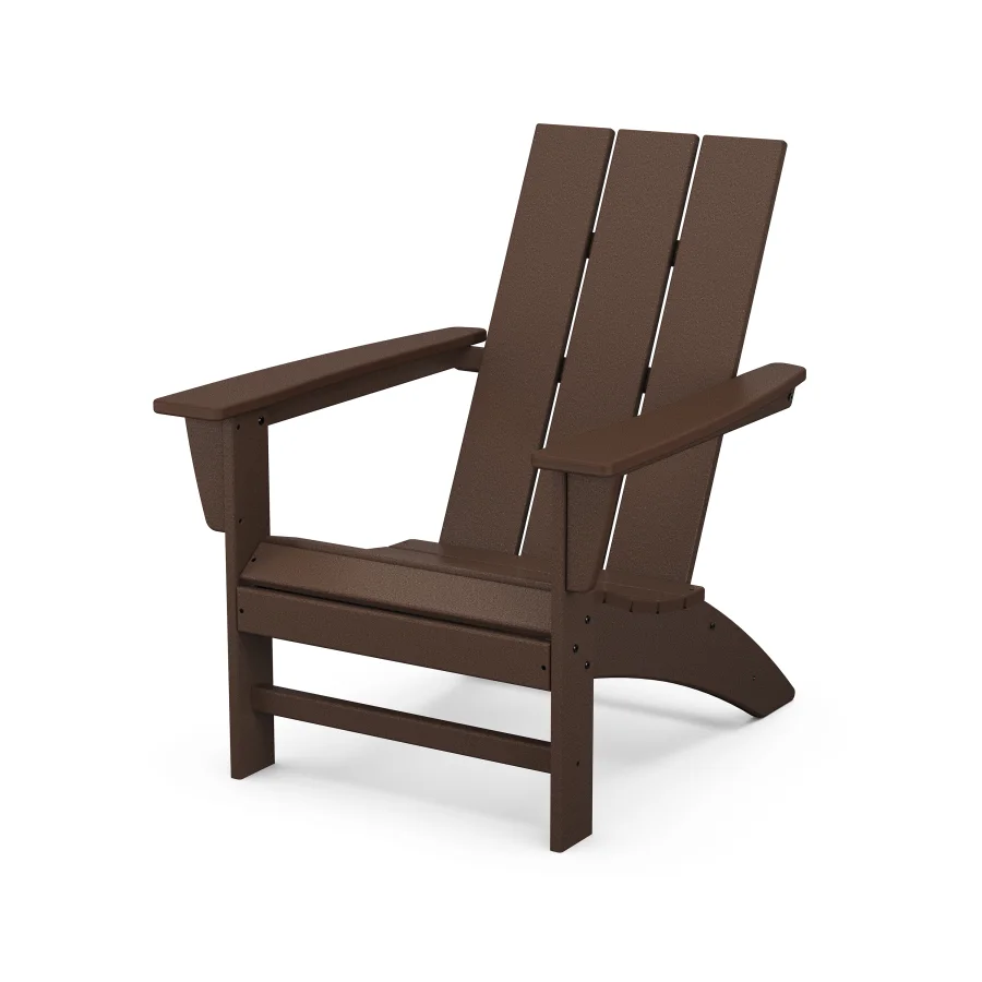 POLYWOOD Modern Adirondack Chair in Mahogany