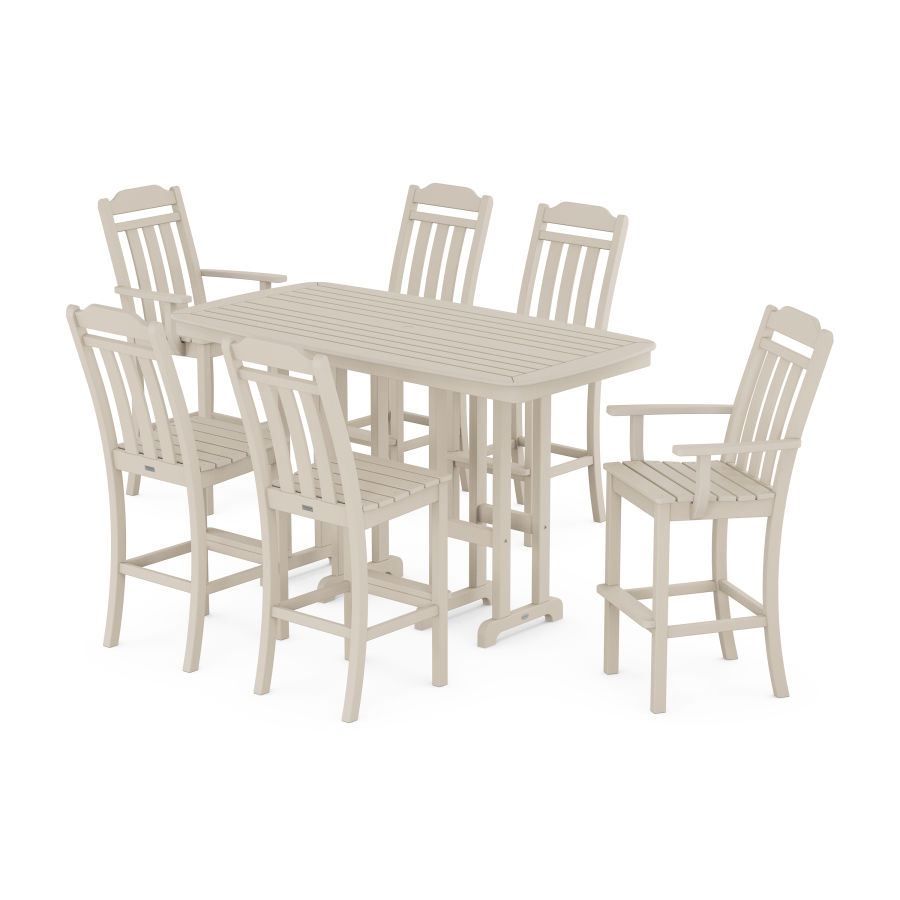 POLYWOOD Country Living 7-Piece Bar Set in Sand