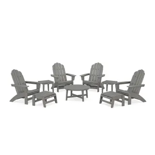 POLYWOOD Vineyard Grand Adirondack 9-Piece Conversation Set