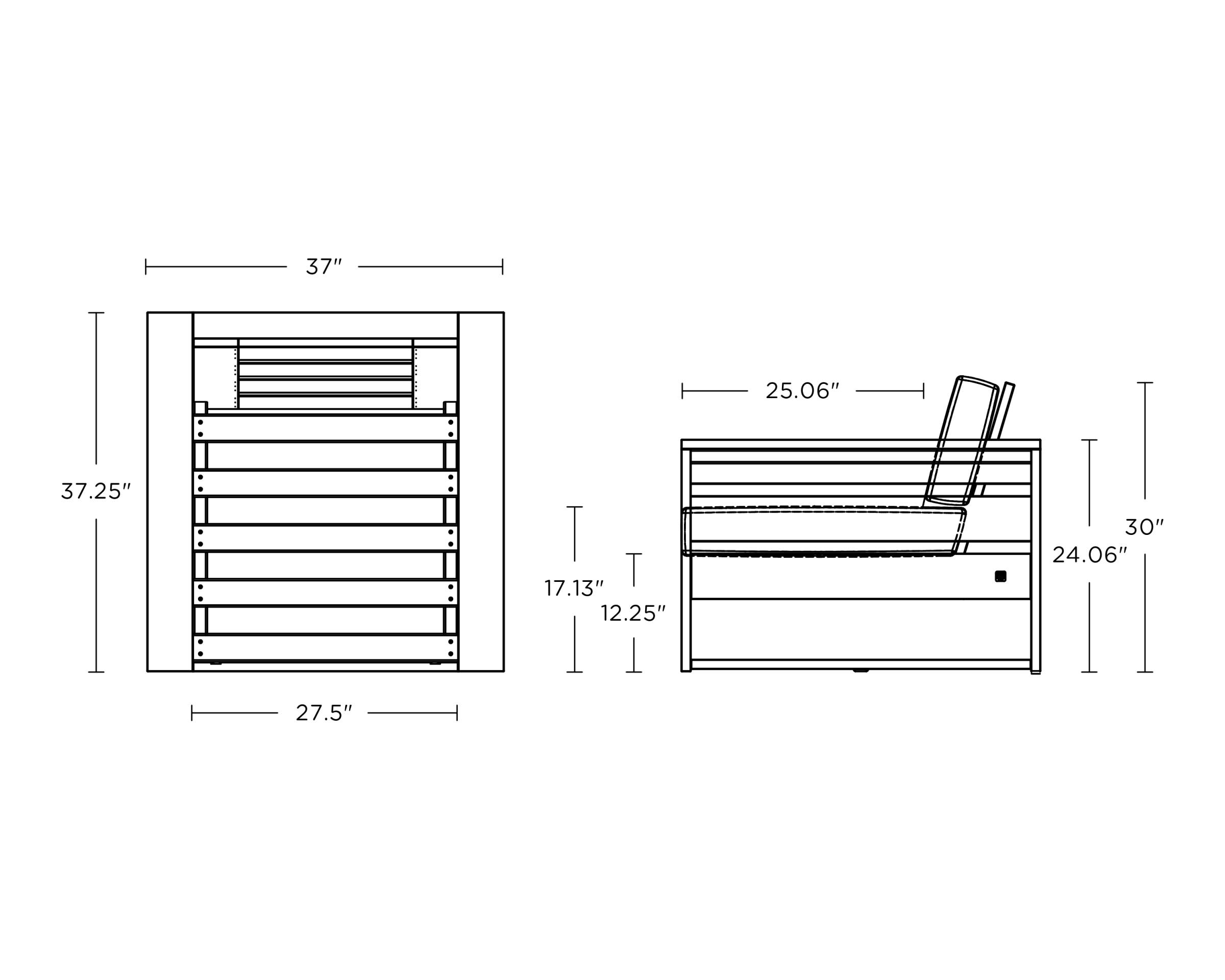 Dimensions for Latitude Lounge Chair