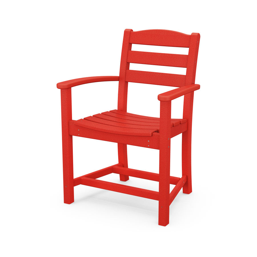 POLYWOOD La Casa Café Dining Arm Chair in Sunset Red