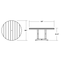 Thumbnail for 60" Round Farmhouse Dining Table