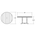 Thumbnail for 60" Round Farmhouse Dining Table