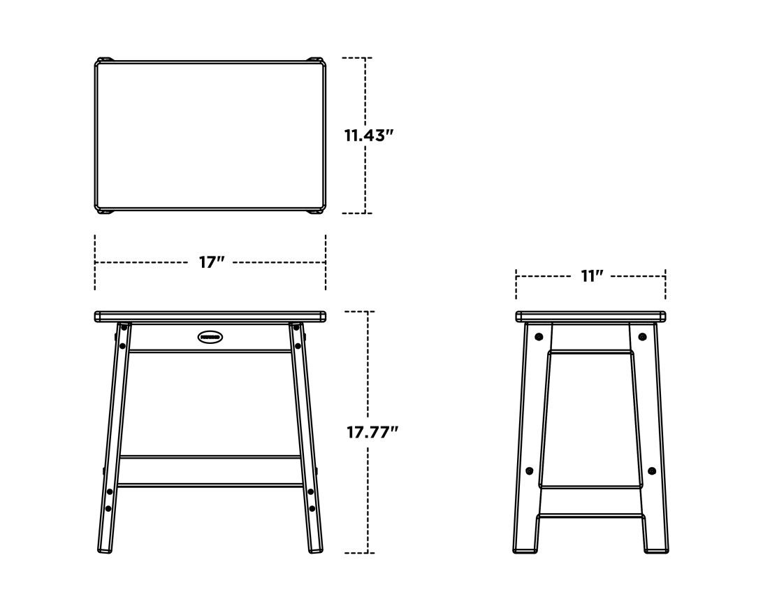 Dimensions for Modern Studio Stool