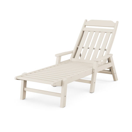 Country Living Chaise with Arms in Sand