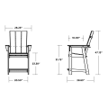 Thumbnail for Modern Curveback Adirondack Counter Chair