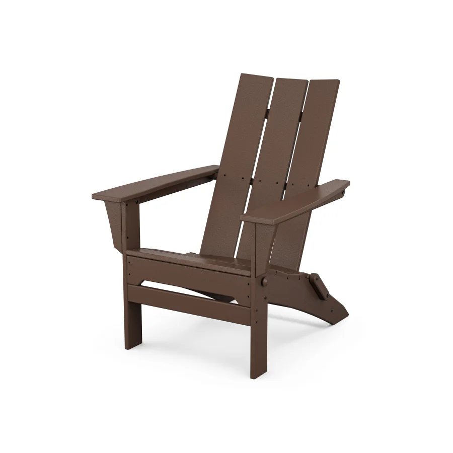 POLYWOOD Modern Folding Adirondack in Mahogany