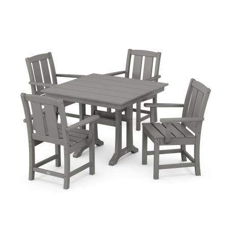 POLYWOOD Mission 5-Piece Farmhouse Dining Set with Trestle Legs