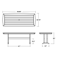Thumbnail for Nautical Trestle 39" x 97" Counter Table