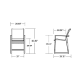 Thumbnail for EDGE Woven Counter Arm Chair