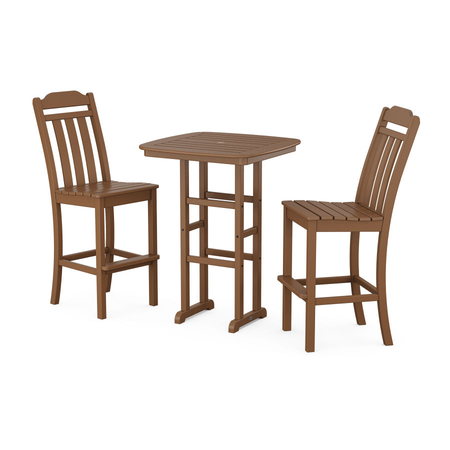 POLYWOOD Country Living 3-Piece Bar Set in Teak