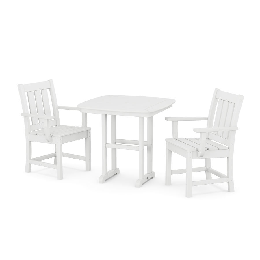 POLYWOOD Oxford 3-Piece Dining Set in White