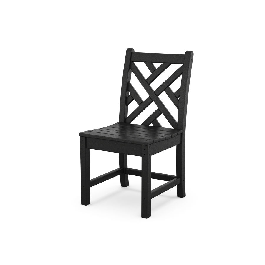 POLYWOOD Chippendale Dining Side Chair in Black