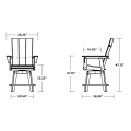 Thumbnail for Modern Curveback Adirondack Swivel Counter Chair